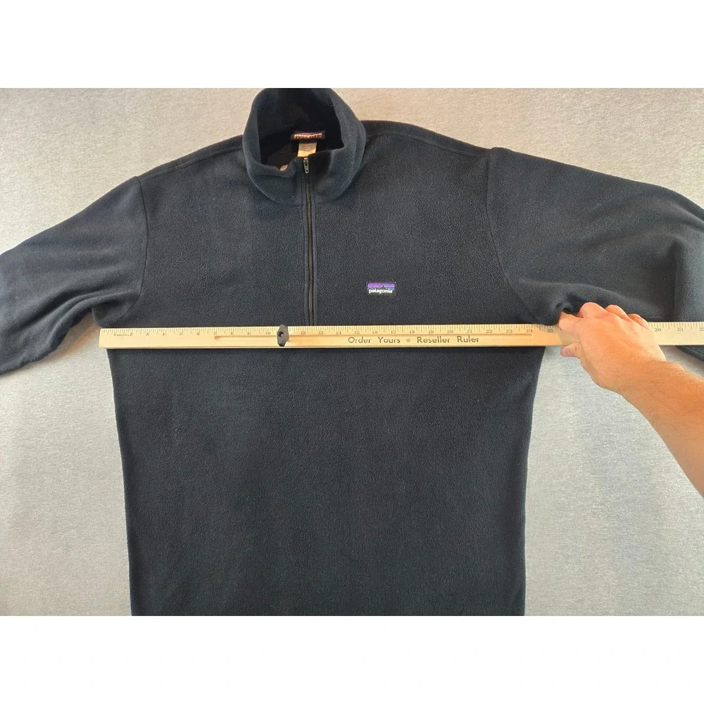 Patagonia Synchilla Quarter Zip Mens Large Black The Middle 100th Episode Fleece